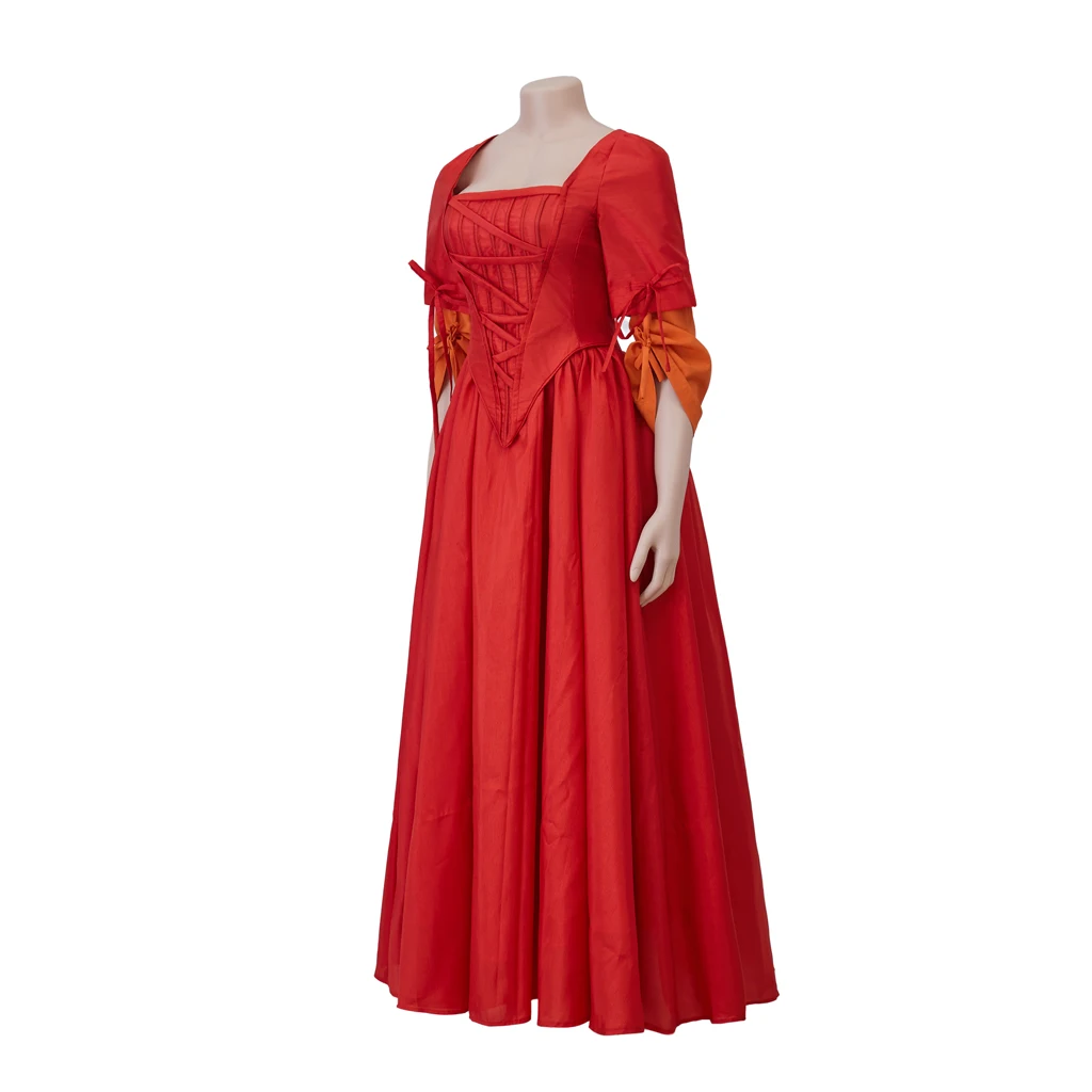 Cosplaydiy Hamilton Maria Reynolds Cosplay Costume Medieval Dress Rock Opera Hamilton Musical Costume Red Dress Halloween suit