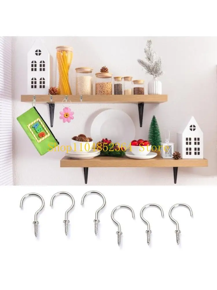 

652F 100pcs Small Screw Hooks Eye Screw Ceiling Hooks Mini Screw for Screws for Wood Screw in Hooks for Hanging Plant Art
