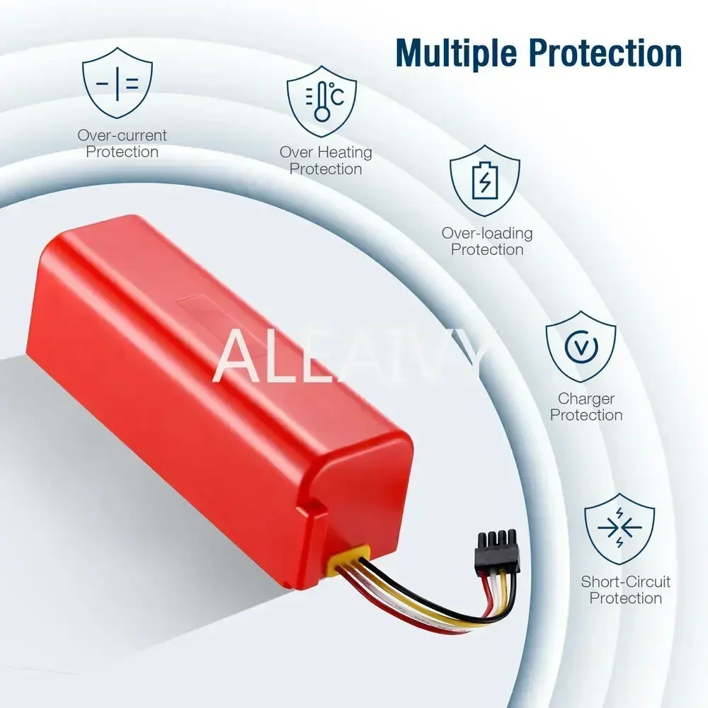 14.4V lithium-ion battery, compatible with original Xiaomi robot Roborock S50 S51 S55, robot vacuum cleaner battery replacement
