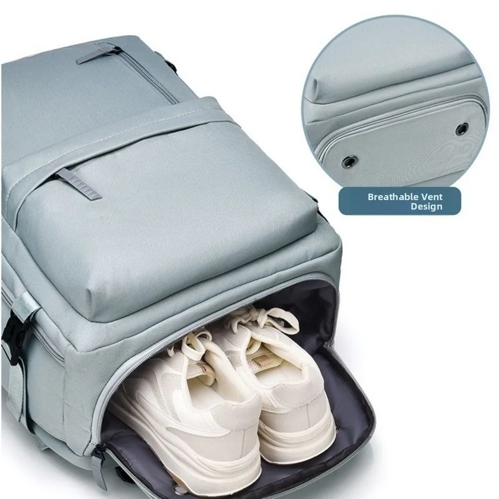 

Дорожный рюкзак для сухого и влажного отделения, противоугонная водонепроницаемая нейлоновая сумка для ноутбука, Оксфорд с несколькими карманами