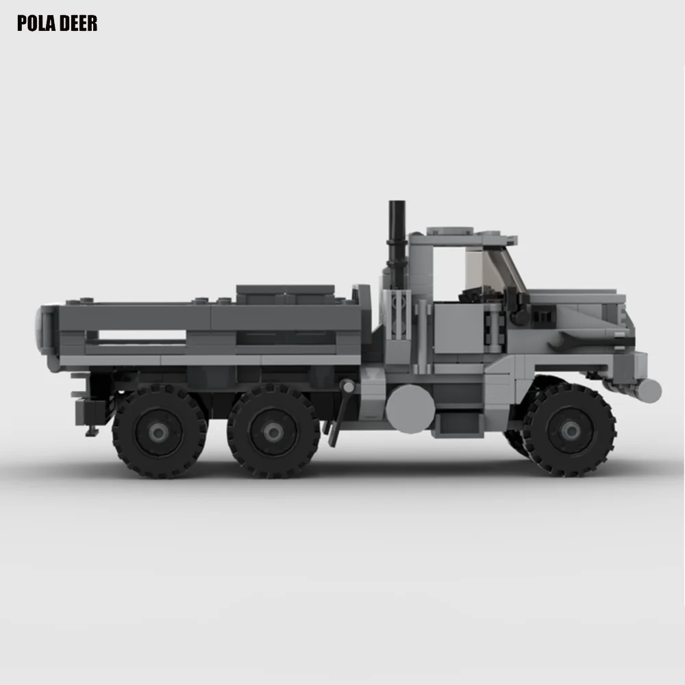 Poladeer 374 Pcs Military 7 Ton Military Truck Small Particle Assembly Building Blocks Educational Toys Boy Holiday Model Gift