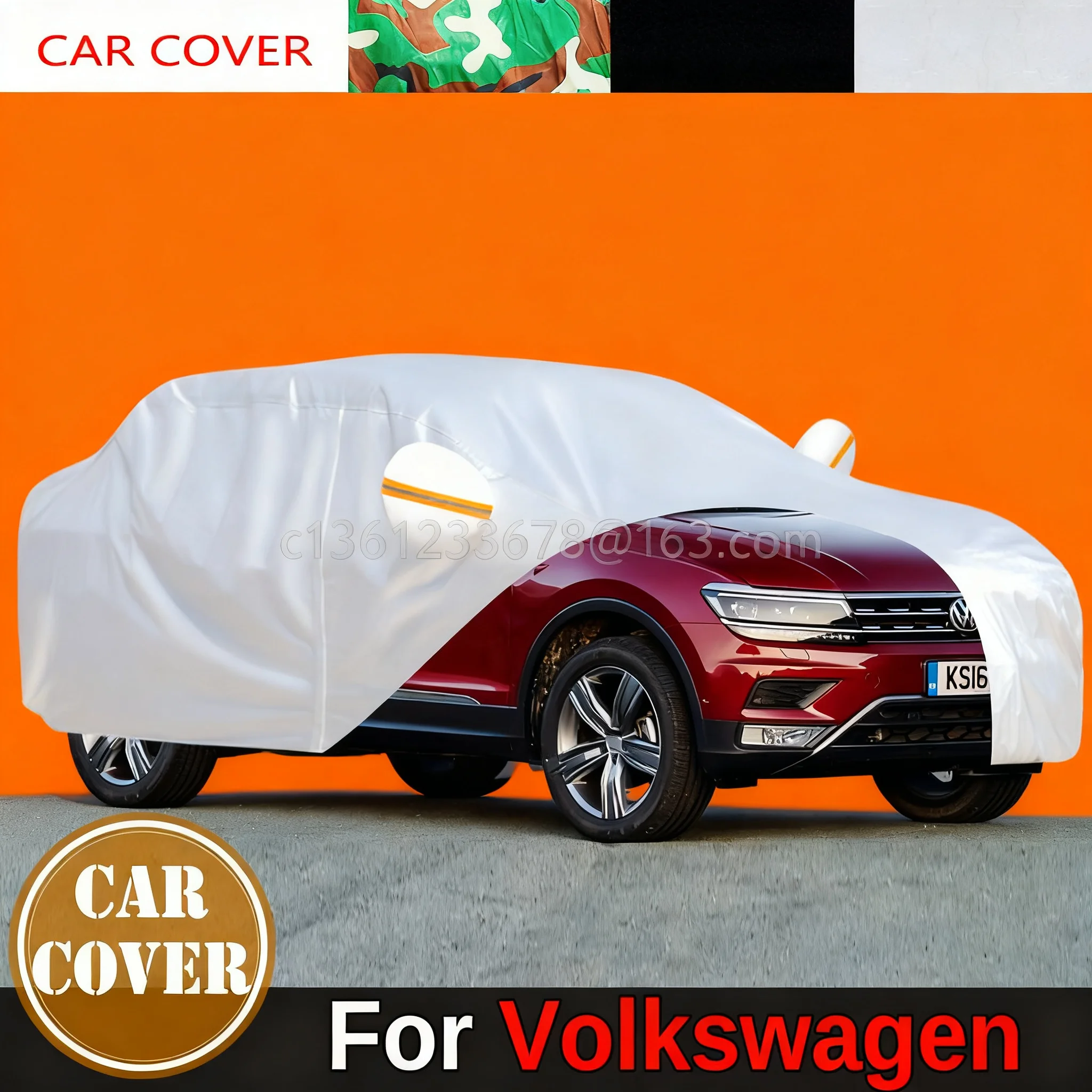 

Солнцезащитный, непромокаемый, снегозащитный и пыленепроницаемый автомобильный чехол, подходит для моделей Volkswagen Golf, T-Roc, Touran, Bora, Caddy