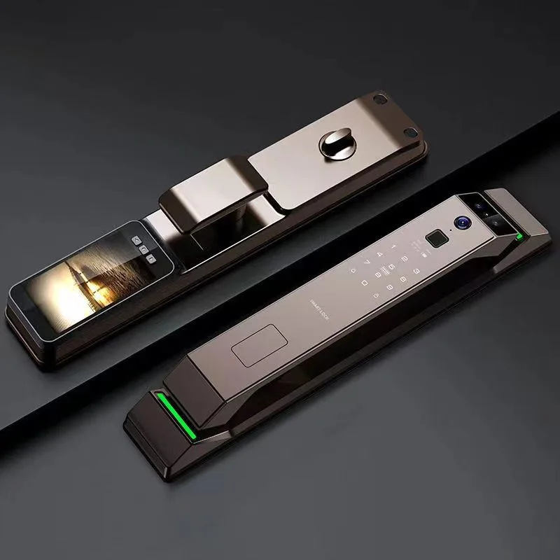 3D Facial Recognition Fingerprint Unlock Entrance Door Password TUYA Smart Lock Anti-theft Door Electronic Lock view 3