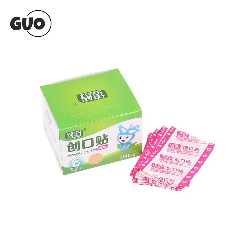 100pcs/box Plaster Waterproof Adhesive Bandages Round Band Aid Vaccinum Syringe Injection Orifice Hole Patch Wound