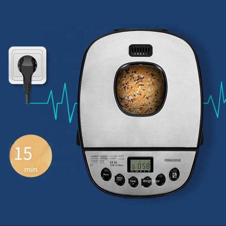 Hot Sale Touch-Screen Household Compact and Automatic Bread Maker Machine