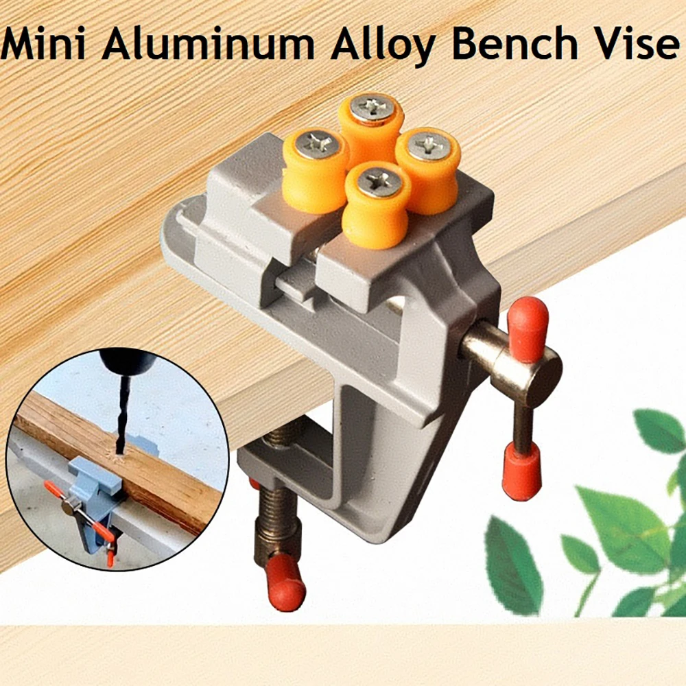 Aluminum Alloy Mini Table Clamp Portable Bench Vise Small Workbench Screw Vice Jewelry DIY Craft Mold Repair Hobby Clamping Tool