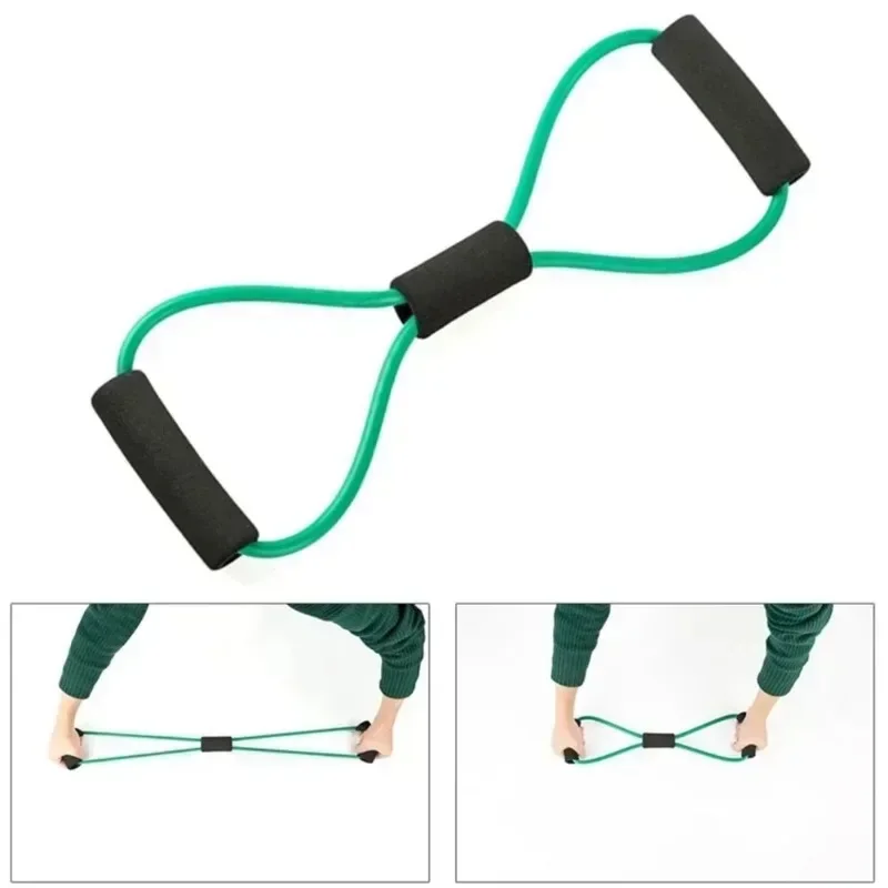 Rope 8 Word Resistance Band For Men Womens Exercise Band Chest Expander Fitness Pulling Elastic Exercise Muscle Training Tubing