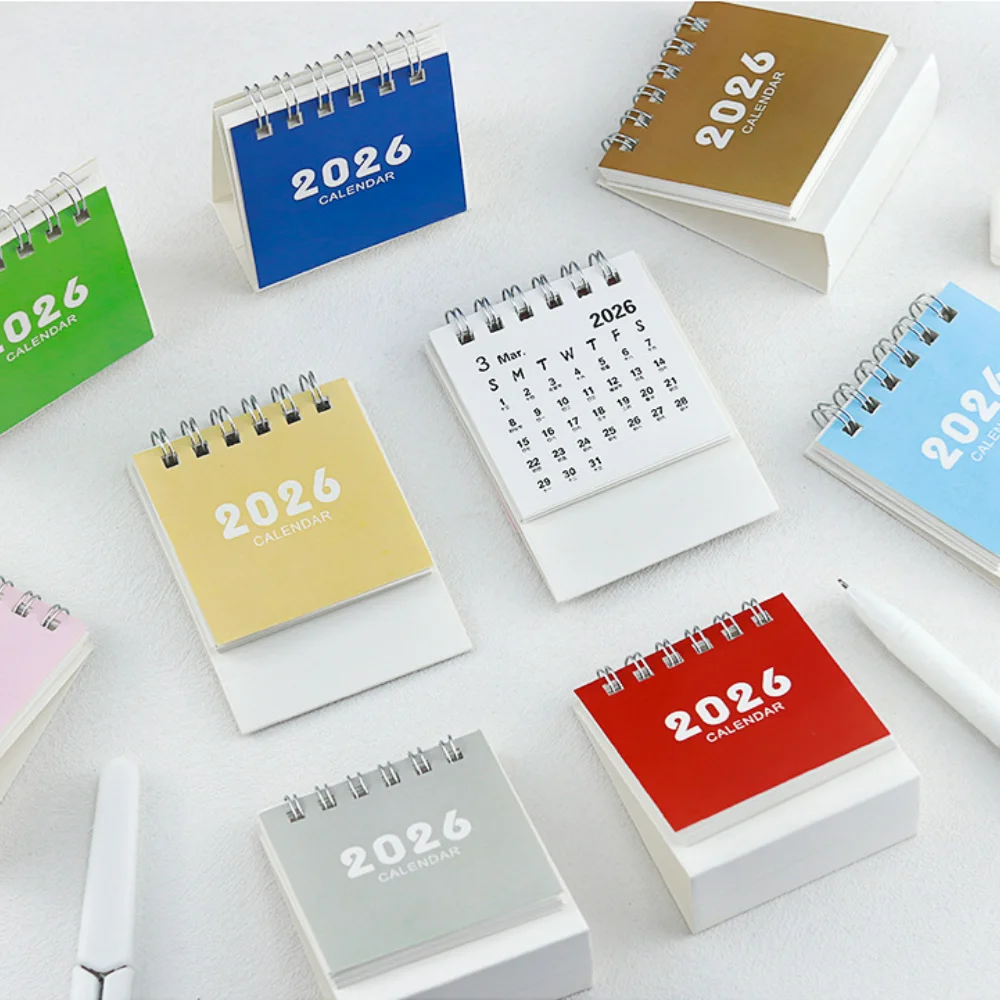 ปฏิทิน INS Wind 2026 ปฏิทินตั้งโต๊ะขนาดเล็ก รายการสิ่งที่ต้องทำ วางแผนรายวัน รายเดือน รายปี การจัดการเวลา อุปกรณ์สำนักงานโรงเรียน