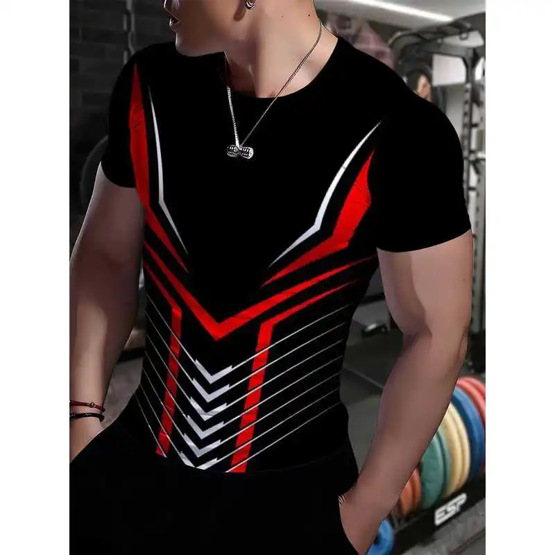 Men'S Shapewear, Elastic Bodysuit, Fitness Clothing, Round Neck Short Sleeve, Sports, Sweat-Wicking, Breathable, Comfortable