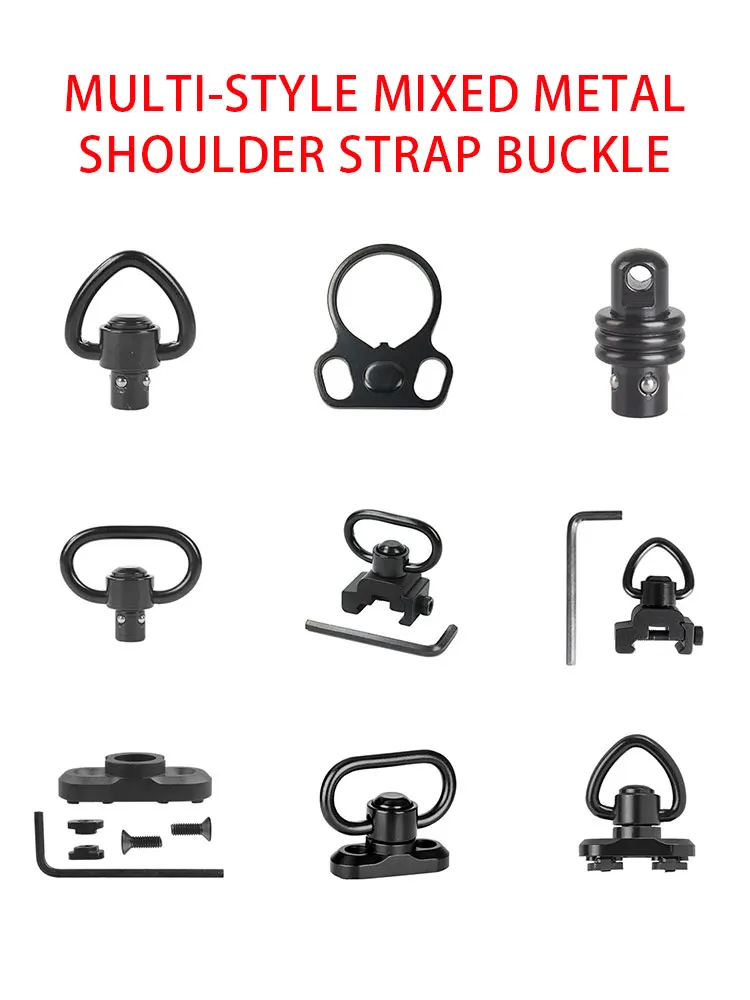 Adaptateur pivotant tactique multi-styles QD M-LOK, montage sur Rail, boucle en métal, sangle à boucle, montage sur Rail Mlok Picatinny