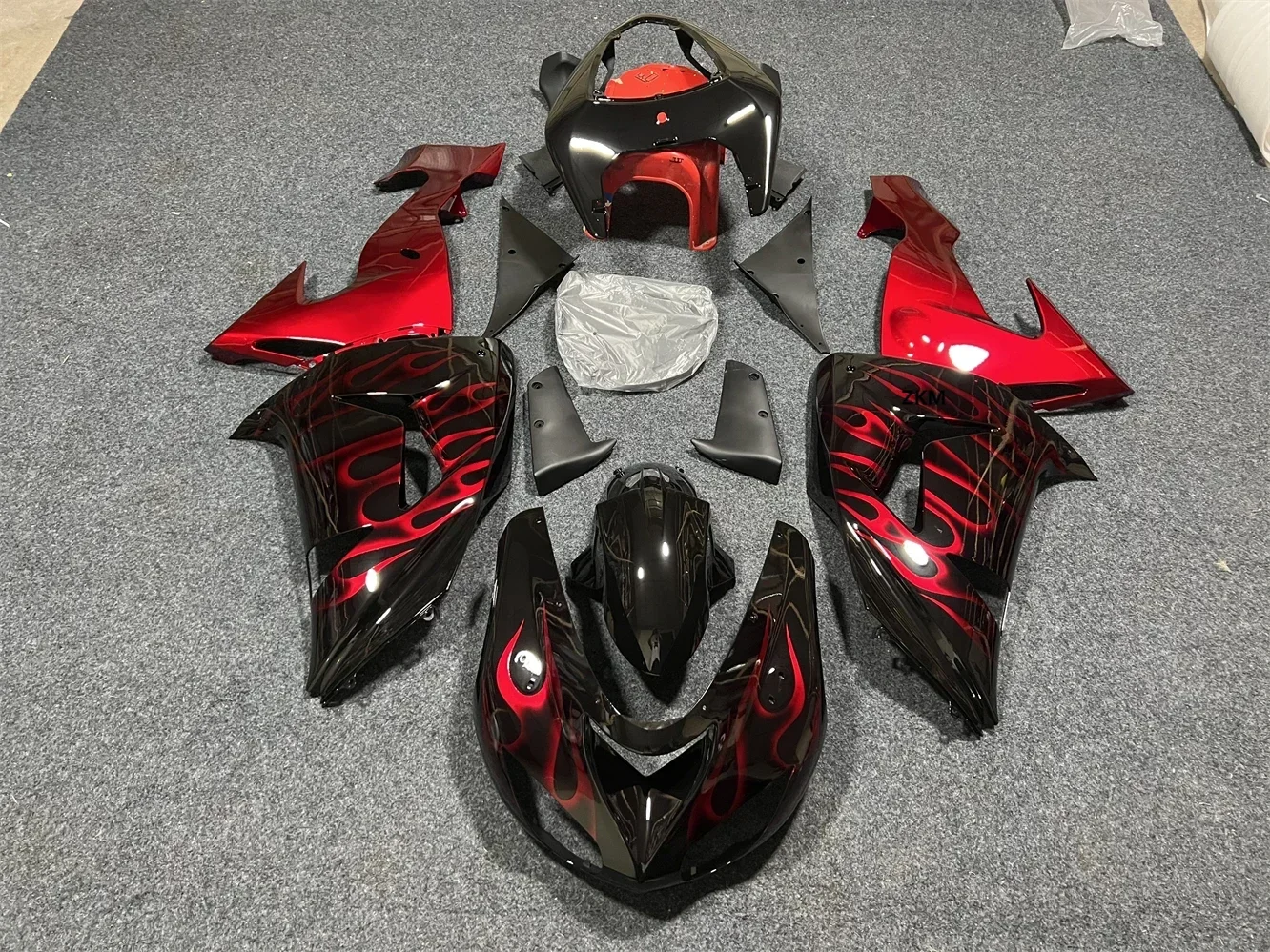 Обтекатель для кузова Kawasaki Ninja ZX10R 2006 2007, глянцевый черный обтекатель, набор обтекателей ZX-10R 06 07 BN19