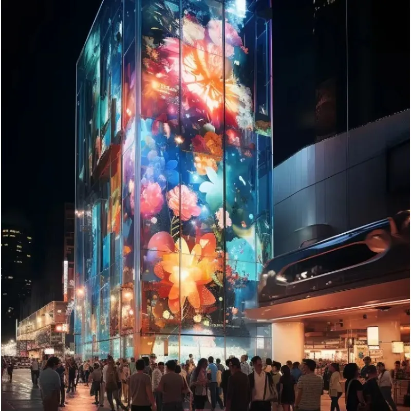 

[Hot Sale] Source Factory P3.9 HD Transparent Mesh Module Display LED Transparent Glass Advertising Screen