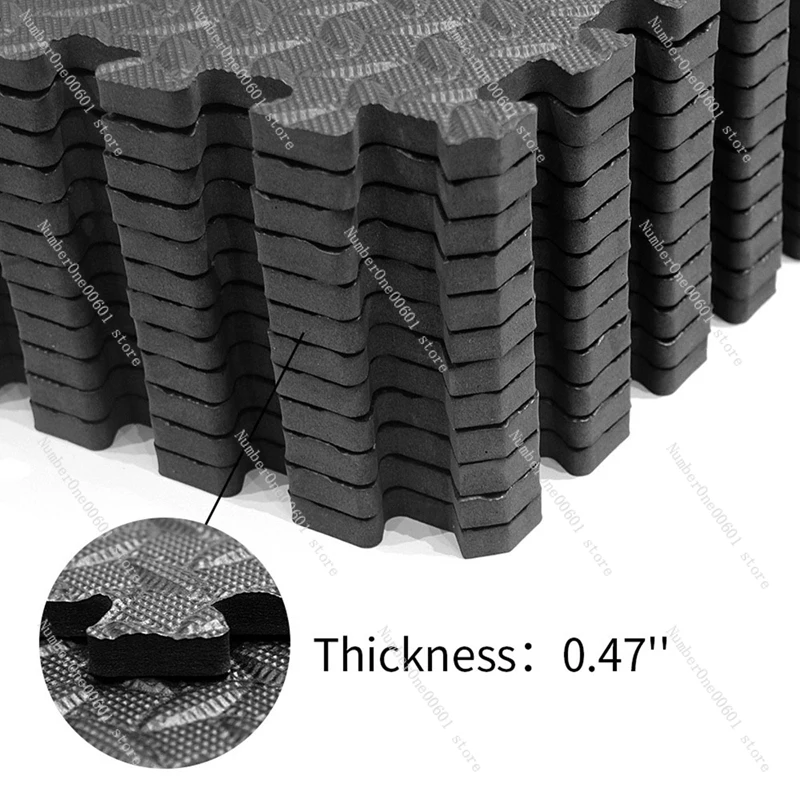 

24Pcs Mats And Home Gym Floor Foam Floor Mats Exercise Mat Floor Matt For Floors Foam Flooring Tiles Black