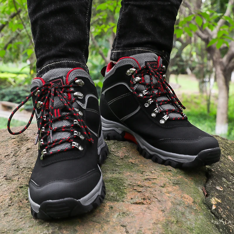 

High-top Boots Men Shoes Comfortable Casual Warm Outdoor Hiking Shoes Men Soft Breathable Durable Ankle Boots Men