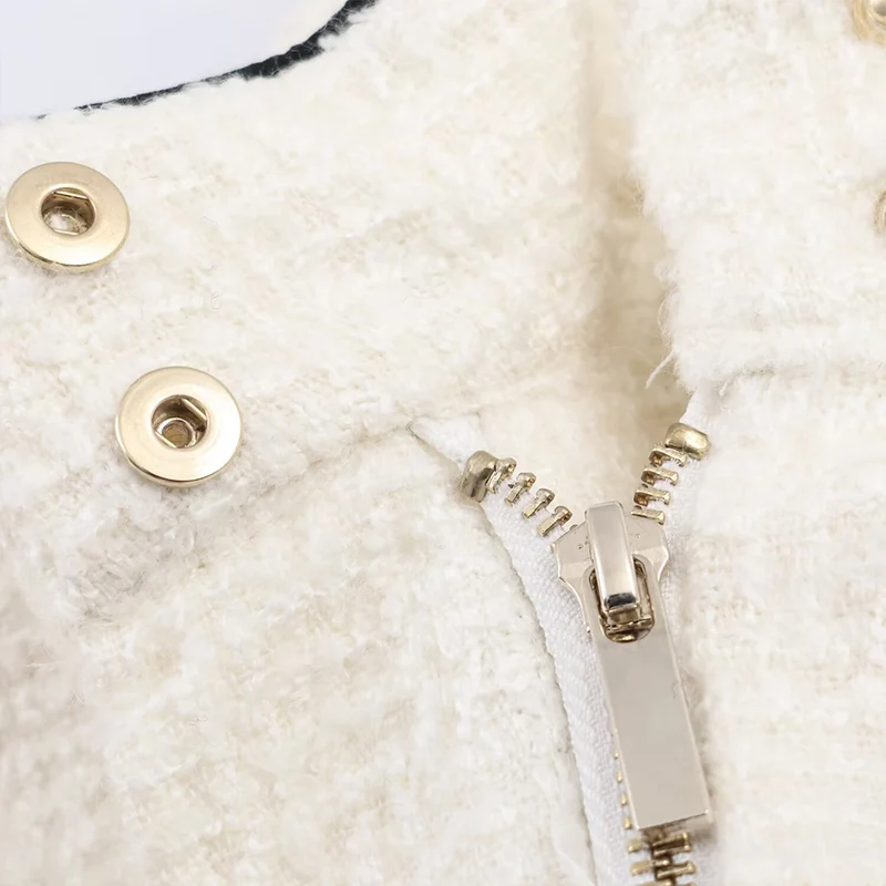 Damska kurtka bomberka 2025 jesień zima nowa moda damska kurtka z długim rękawem zapinana na zamek eleganckie krótkie płaszcze damskie w stylu high street