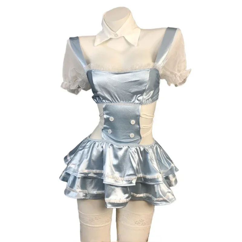 لطيف الحلو خادمة موحدة تأثيري حلي عارية الذراعين ضمادة فستان قصير لوليتا دعوى أنيمي فتاة الملابس الداخلية لعب الأدوار وتتسابق هالوين #1