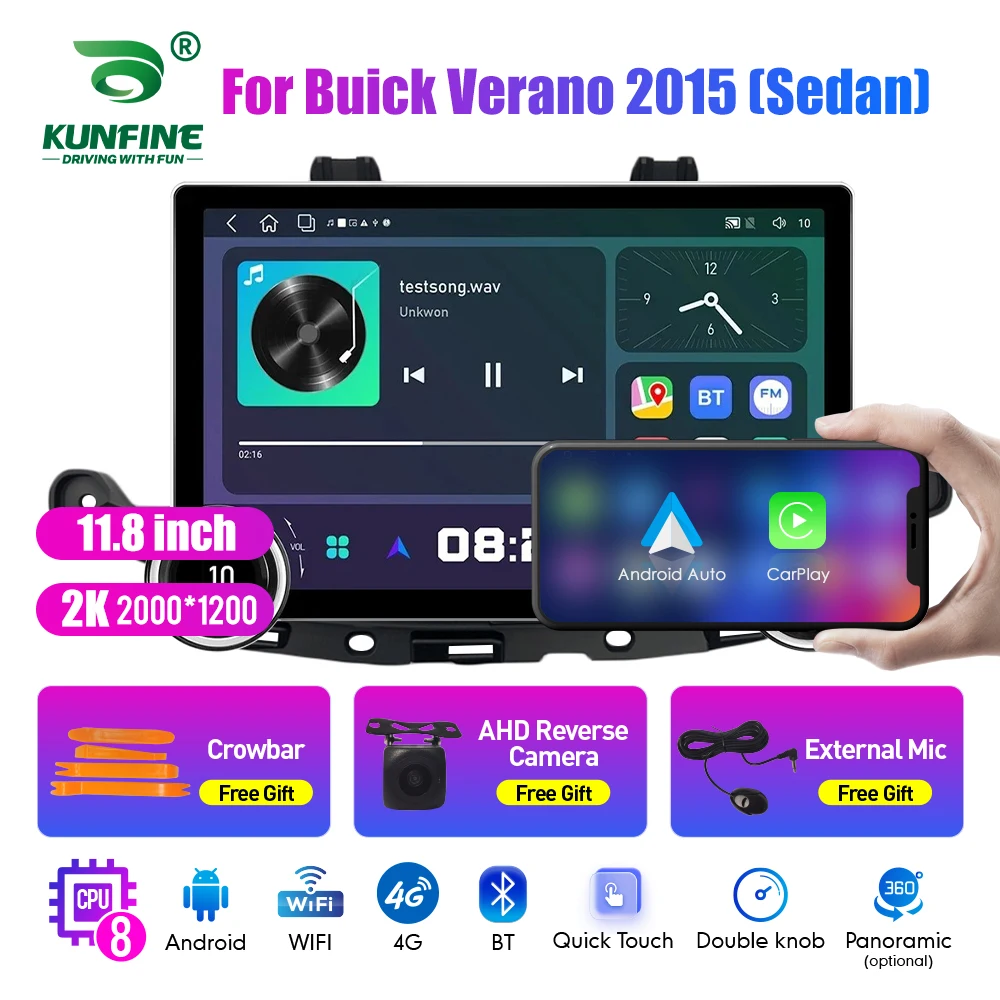 

11.8 Inch 2K Double Knobs 2 Din Car Radio For Honda Verano 2015(Seda) Car Radio DVD Multimedia Video Player Android Auto Carplay