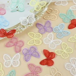 10/50pcs Embroidered Lace Butterfly  Mesh Butterfly Cloth Patches Appliques DIY Clothes Headwear Sewing Hair Clips Accessories