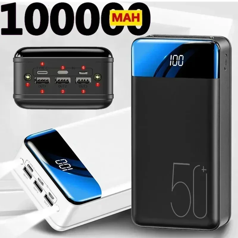 2024 Hot Selling Fast Charge 100000mAh/9800mAh Power Bank Large Capacity Mobile Power Universal 5.2V1A Fast Charge