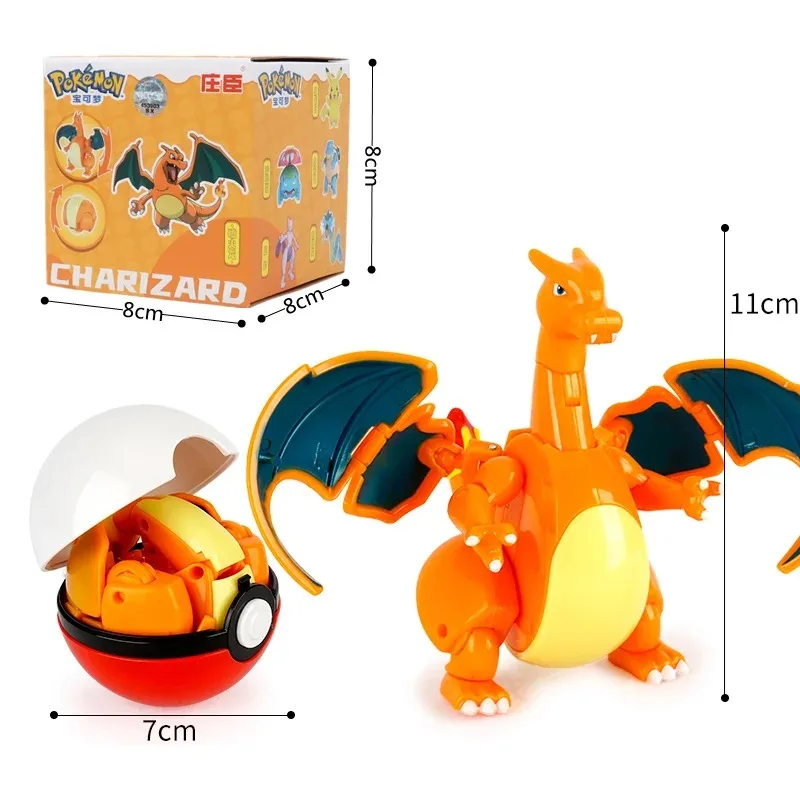 Pokemon figurki zabawki wariant Model piłki Pikachu Gengar Pokeball Dragonite Snorlax figurka Lapras kieszonkowe potwory zabawka