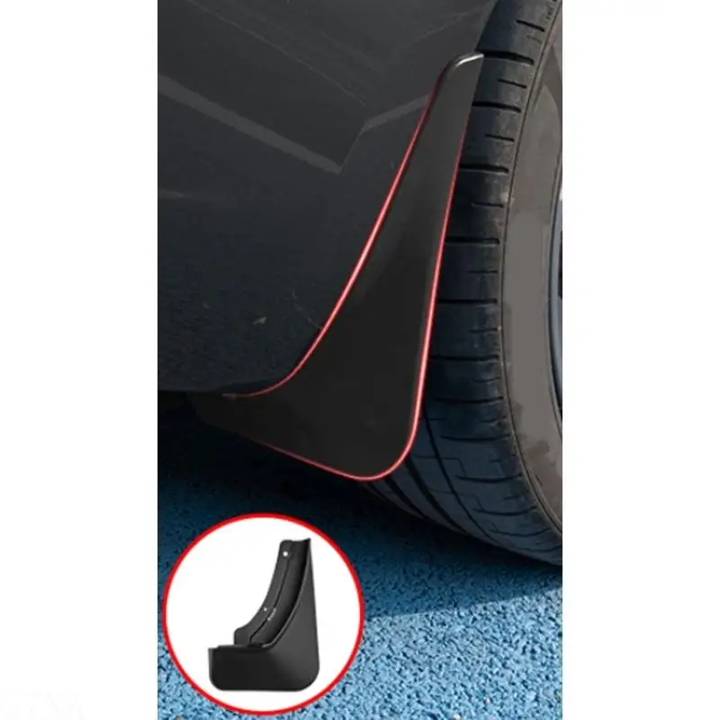 G7NA Vehicle Mud Guards with Pre-Formed Holes, 4-Piece Black Panel Set for Positions