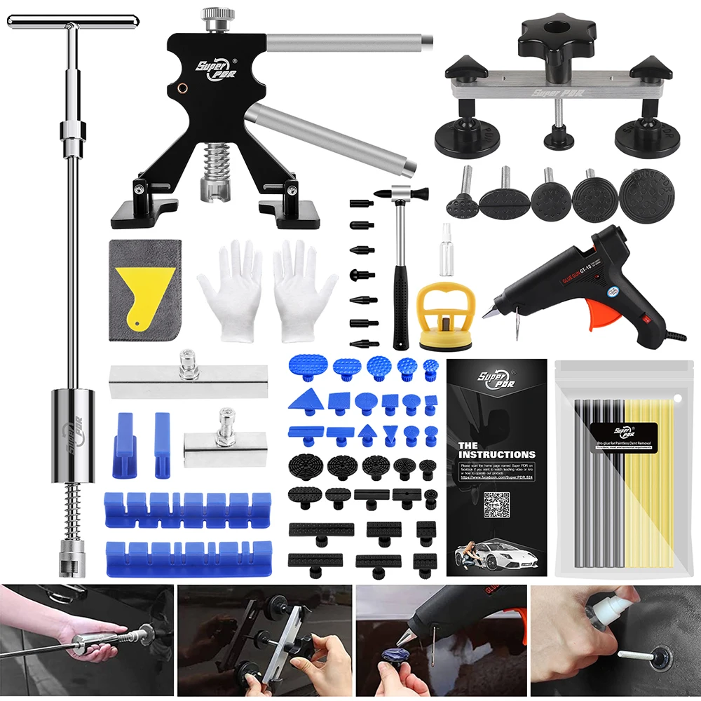 PDR Auto Metal Stronger puller Tool Kits Paintless Dent Removal Hand Tools Professional Car Dent Repair Kits With Hot Melt Glue