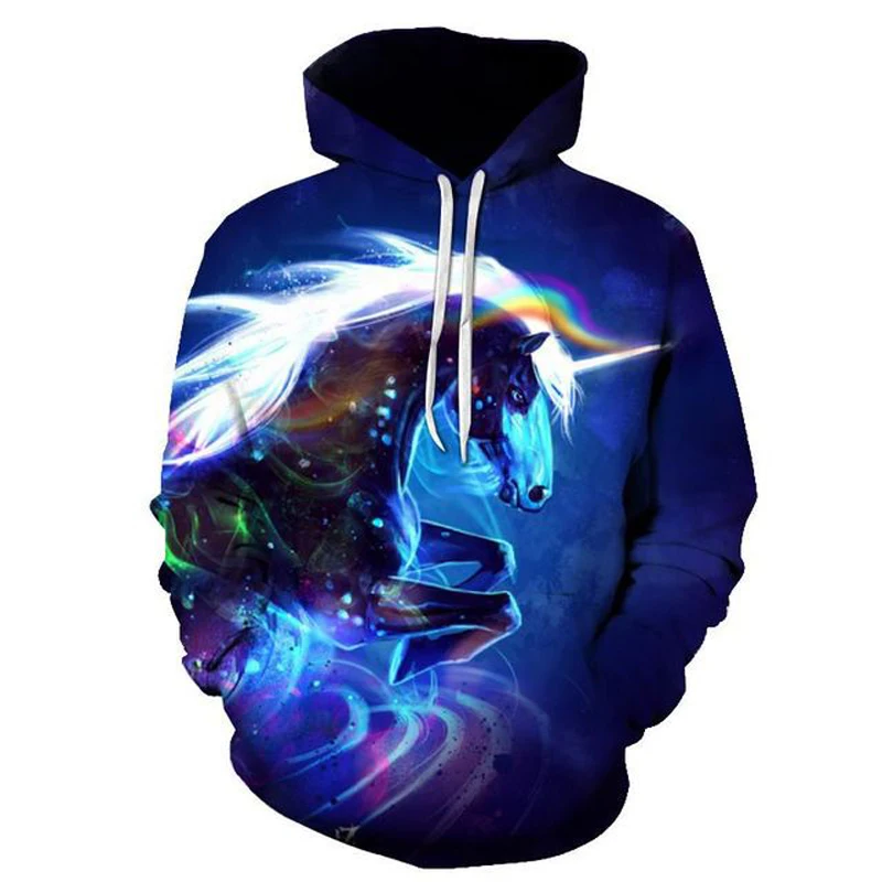 Rainbow Horse Fashion Style 3D Printed Hoodies Unisex Pullovers Hoodie Casual Sweatshirts Street Top Tracksuit