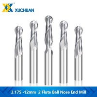 2 Flute Ball Nose End Mill 3.175 4 6 8 mm Shank CNC Engraving Bit Carbide End Mill Wood Milling Cutter 