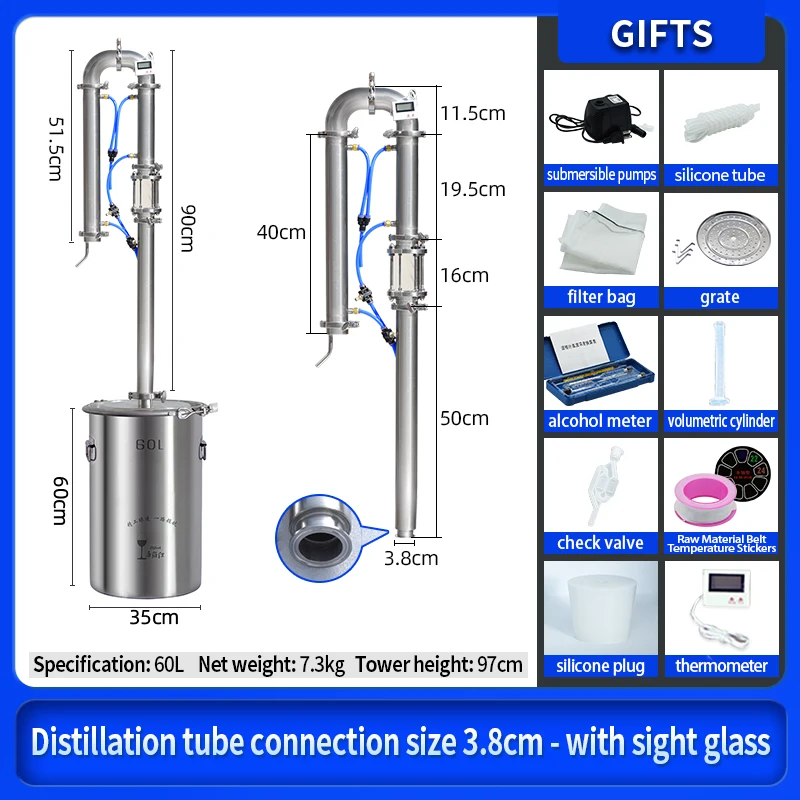 Dibosh 60L Whisky Distiller Home Distiller Alcohol Making Used For Home Brewing