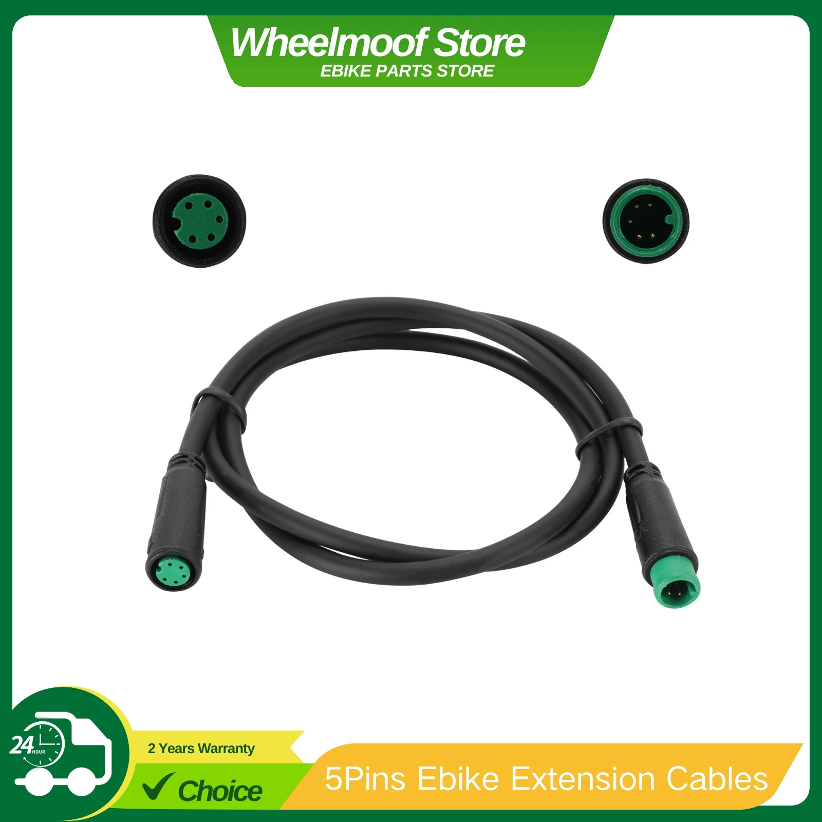 5Pin Male To Female M/F Extension Cable Waterproof. Mid Motor Extension Cable for Bafang Display Extension Cables Electric Bike