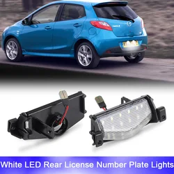 Car LED Reverse License Plate Lights Lamp For Mazda 2 2011-2013 Mazda 3 2009-2013 Door Taillights 6000K