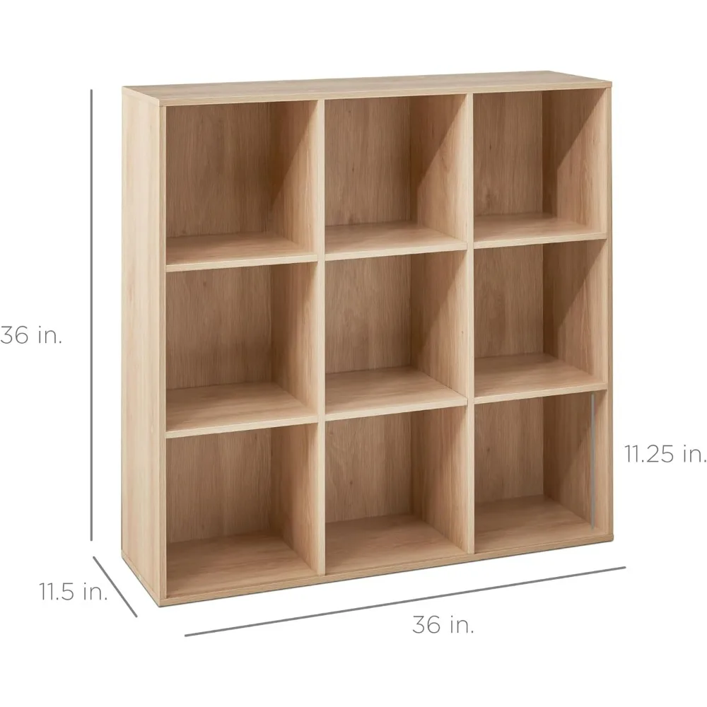 9-Cube Storage Organizer, 11in Shelf Opening, Bookcase, Display Shelf, Customizable W/ 3 Removable Back Panels