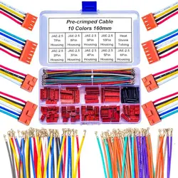 JAE 2.5mm Female Connectors  JST-JAE 2.54mm Connector Kit,JAE-2.54 2/3/4/5/6/7/8/9/10Pin Housing (YO-JAE2.5)