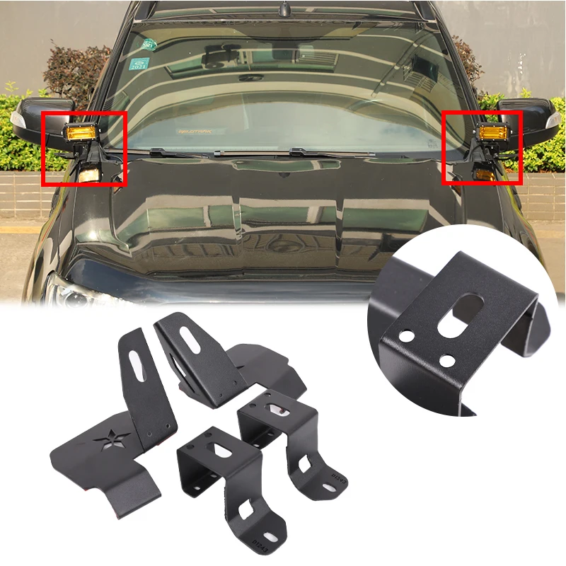 For 2015-2021 Ford Ranger car A-pillar spotlight bracket hood light base accessories car exterior accessories carbon steel black