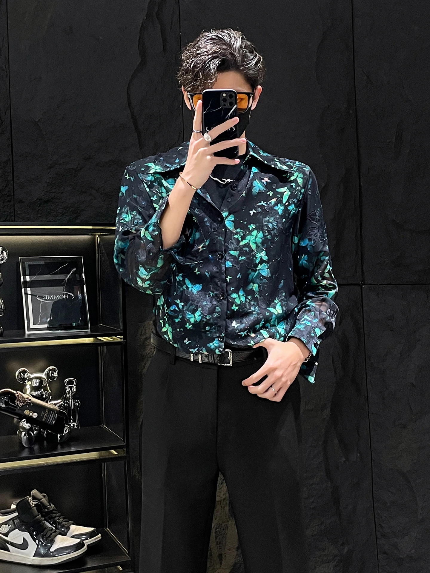 

Мужские длинные свеки с подкладкой из ледяного шелка HOMME High Sensation, прочные, свободный крой, блестящий дизайн, дышащие