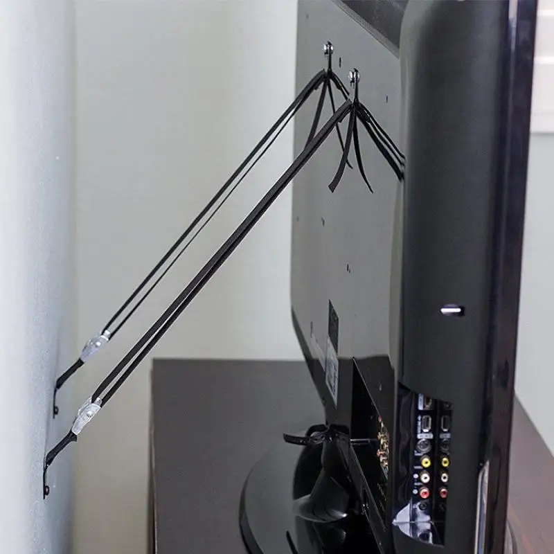 شاشة تلفزيون مسطحة، قفل أمان، حبل أمان، تدابير مضادة للسقوط، حماية الأطفال، حماية الحيوانات الأليفة، حبل تثبيت الأثاث التلفزيوني