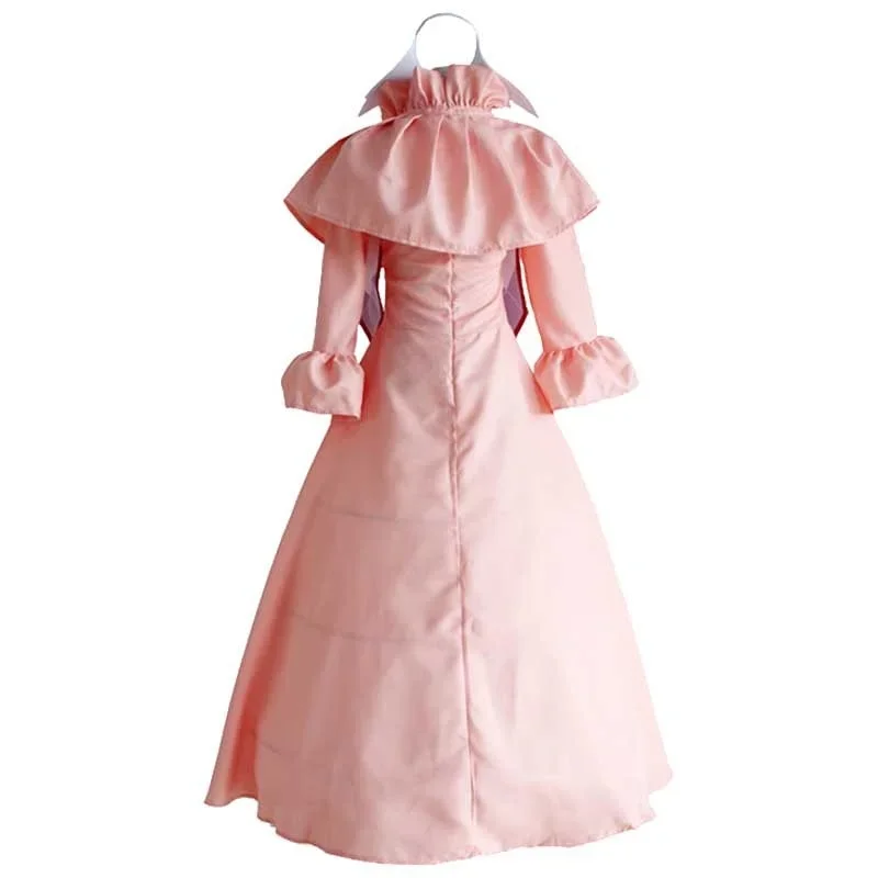 Anime Fairy Tail Cosplay Mavis Vermilion Costume Girls Pink Dress Outfit Women Halloween Carnival Party Suit