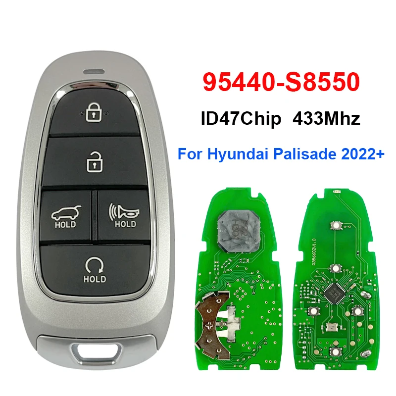 CN020307 For Hyundai Palisade 2022+ Smart Key 5Buttons 95440-S8550 433MHz HITAG3 NCF29A1X ID47 Chip FCCID TQ8-FOB-4F27