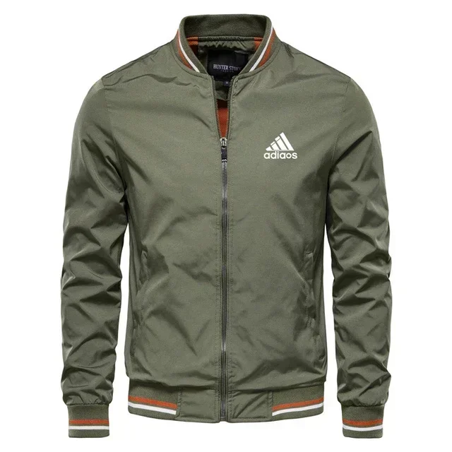 

2025 Spring/Summer New Men's High-neck Jacket, Outdoor Use Zipper Casual Golf Suit, Men's Baseball Jacket, Casual Sports Jacket