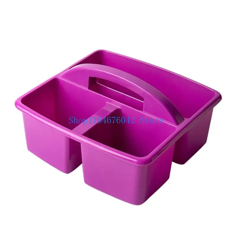 652F Divided Basket Bin Box Multiuse Kids Arts Crafts Basket 3 Compartments Caddies