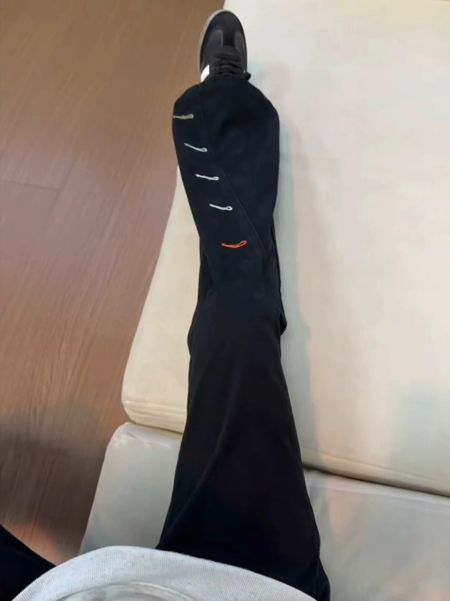 

Мужские джинсы с высокой талией в американском стиле, расклешенные, с вышивкой, зимние, модные, прямого кроя, широкие, повседневные, рабочие