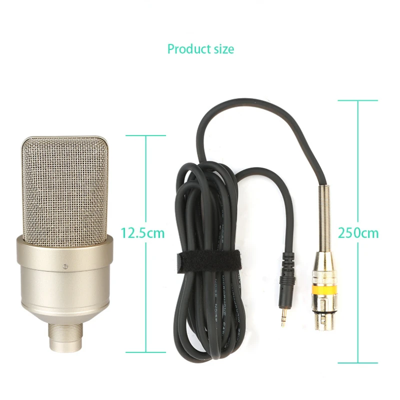 استوديو ميكروفون مكثف احترافي للكمبيوتر الشخصي ، الكمبيوتر المحمول ، ميكروفون الكمبيوتر ، الكاريوكي ، الغناء ، البث المباشر ، سلكي ، ميكروفون صوتي مايك