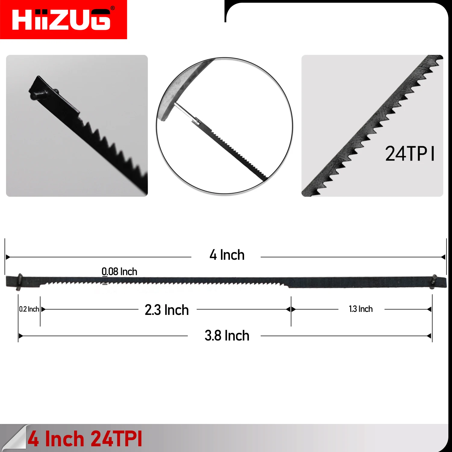 Imagem -04 - Scroll Saw Blade Pin End para Dremel Moto-saw Jig Serras Corte de Metal 12 Pcs 105 mm Pol 15tpi 18tpi 24 Tpi Ms20 Ms2001 Ms51-01