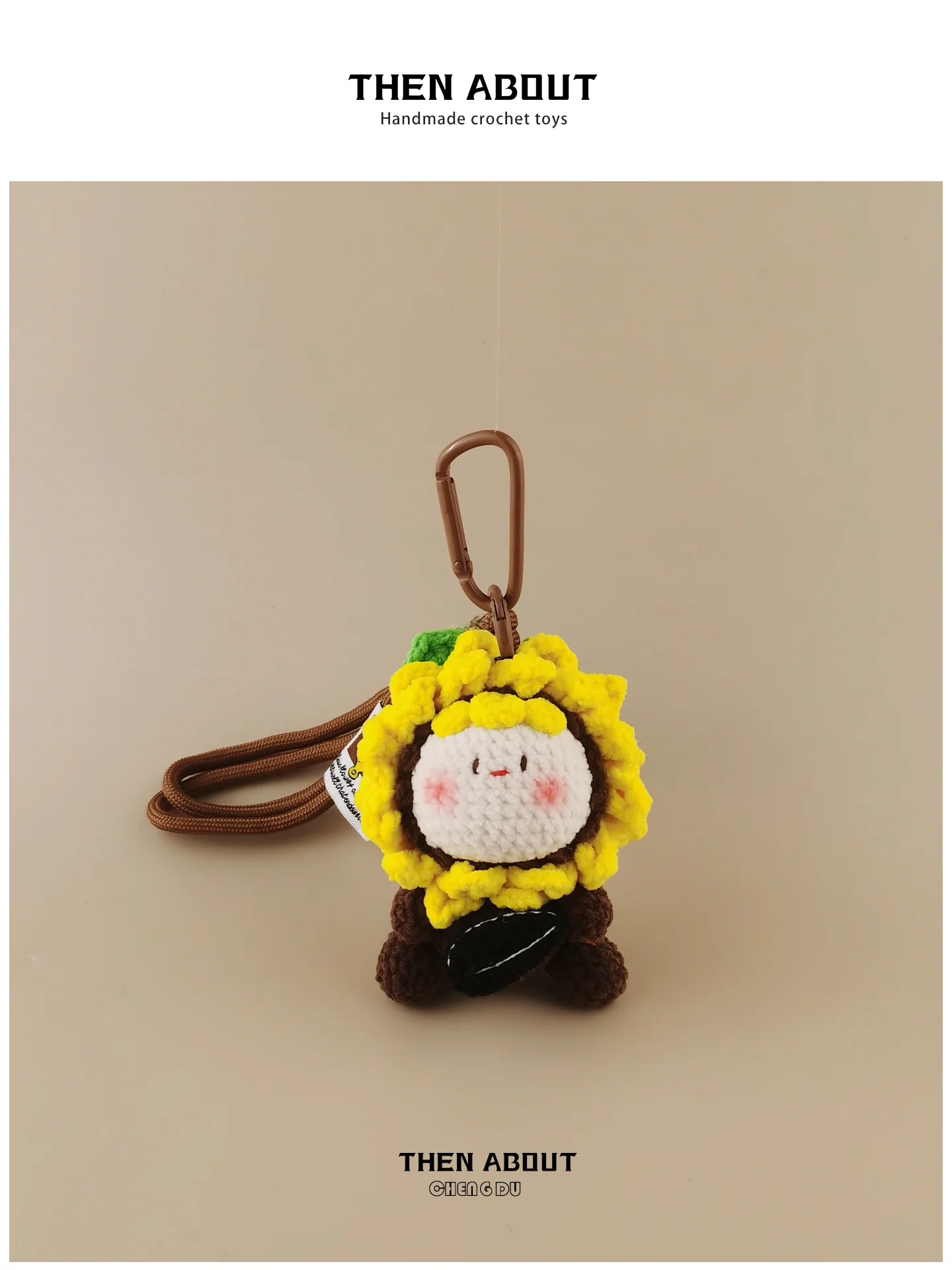 Creative Sunflower Keychain Bag Charm Teacher Gift Original Design Jewelry Accessory Fashionable Bag Decorations Keyring