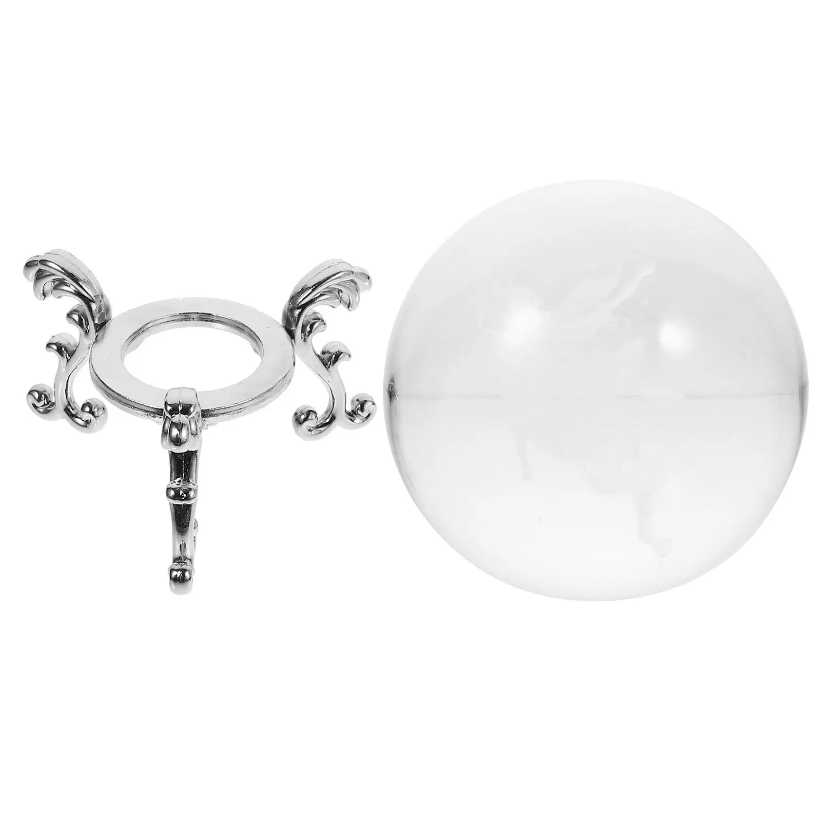 

Набор из 1 прозрачного хрустального шара с узором созвездий и металлической подставкой для дома и офиса