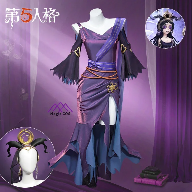 

The Envoy of Yog-Sothoth Fiona Gilman Identity V Game Cosplay Costume Play Priestess Dress Headdress for Women Comic Con Outfit