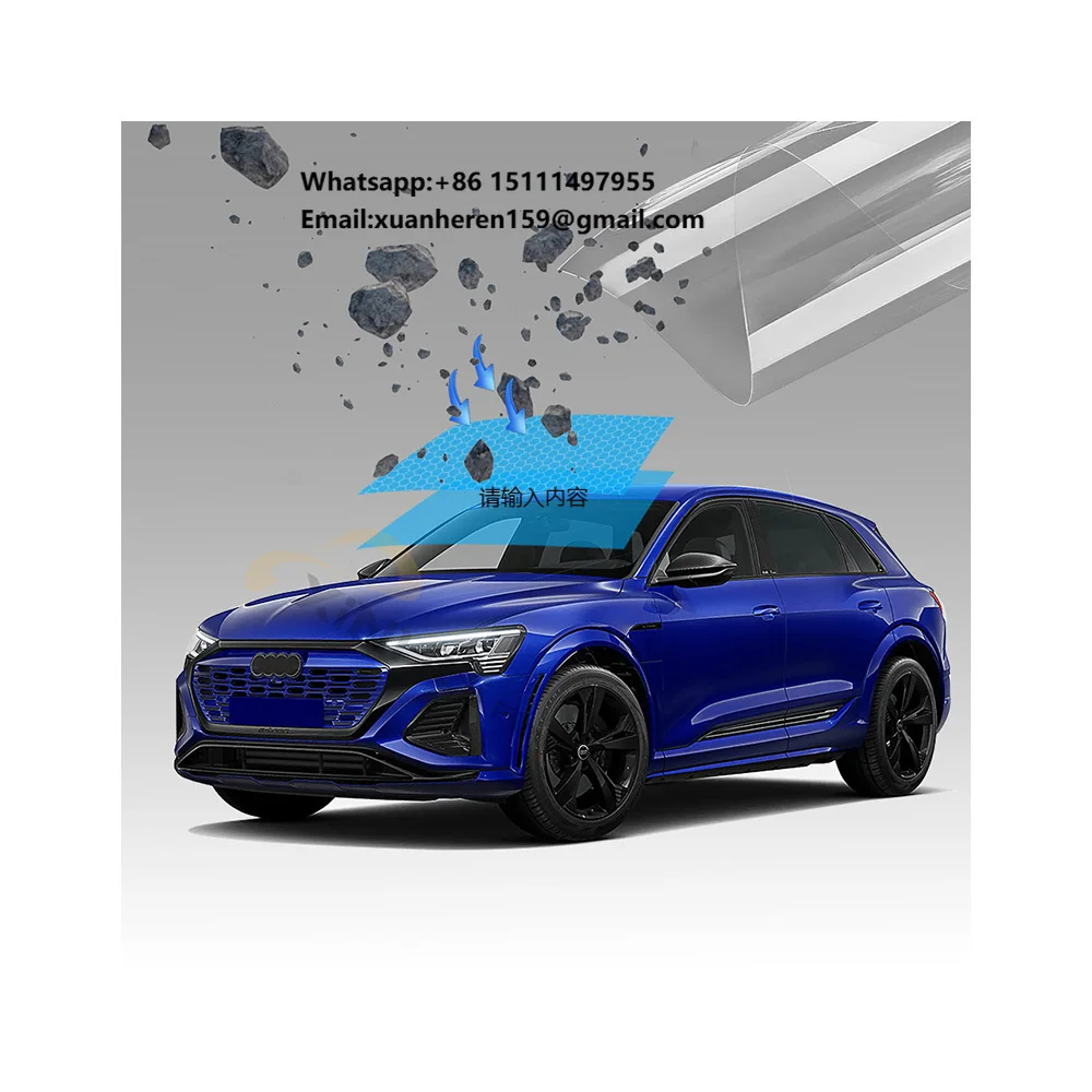 

Высокопрозрачная защитная пленка PPF для лобового стекла автомобиля, 90% VLT, 6.5mil, ударопрочная, 97% UVR, антицарапийная, высокой четкости, самоклеящаяся