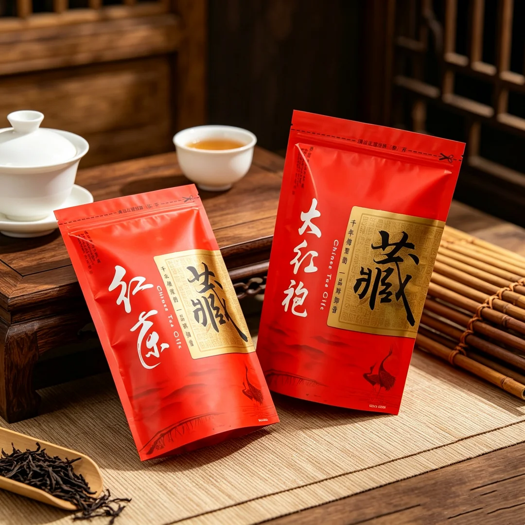 Chinese Mix 16 Type Tea packaging bag Da self-sealing bag 100g250g500g recyclable sealed bag