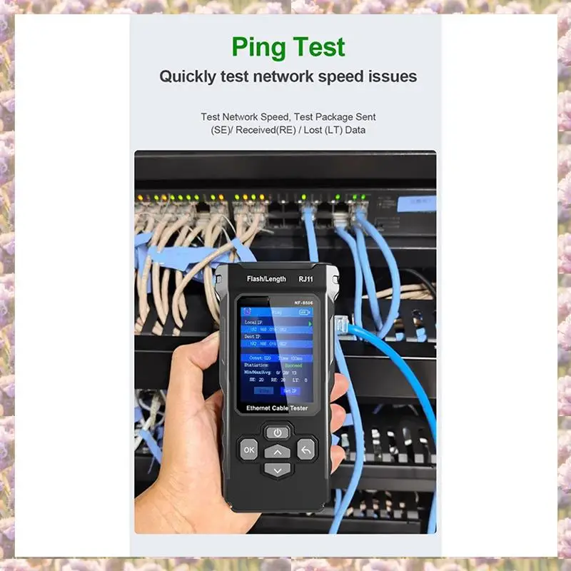 -FTGT NF-8506 Network Cable Tester Supports Test/IP Scan/Network Port Speed Multifunction Cable Tracker Finding Tool