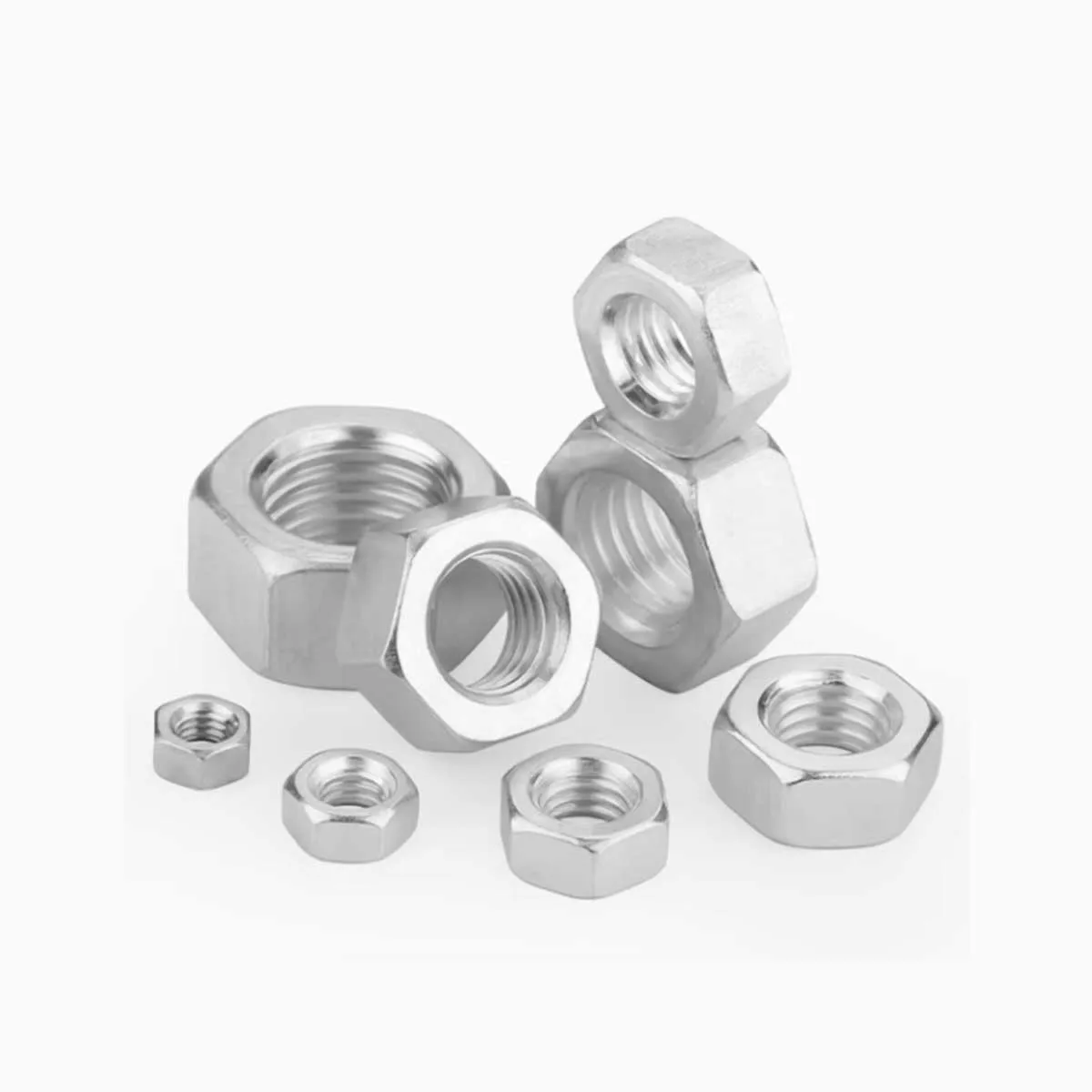 

6061 Aluminum Alloy Nut Hexagonal Screw Cap M2M3M4M5M6M8M12M14M16mm